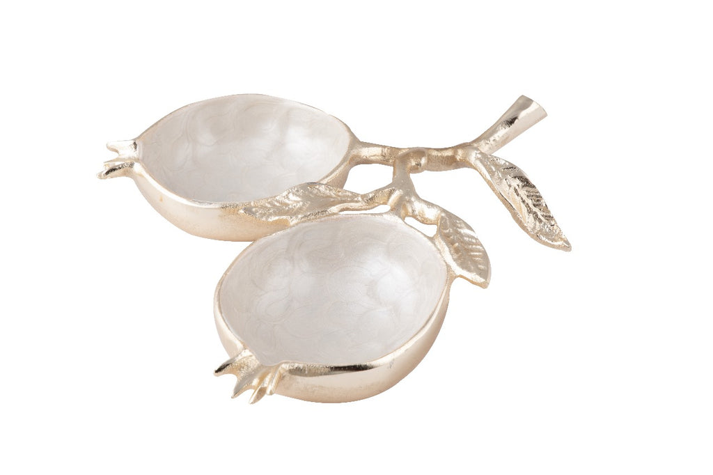 ALUMINIUM POMEGRANATE 2 SECTION DISH
