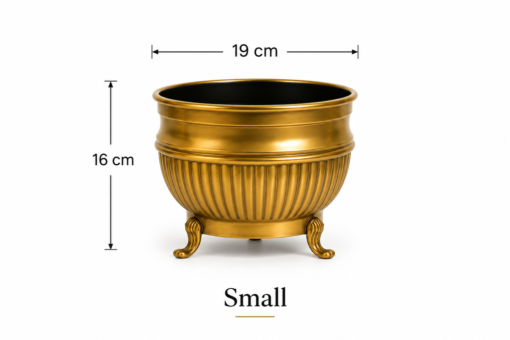 Gold Planter with Legs