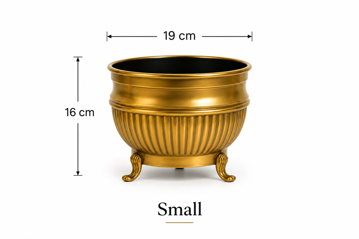 Gold Planter with Legs