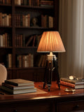 Wooden Tripod Lamp with Shade